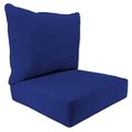 Jordan Manufacturing Jordan Manufacturing 9740PK1-2427D Outdoor Deep Seat Chair Cushion; Veranda Cobalt - 2 Piece 9740PK1-2427D